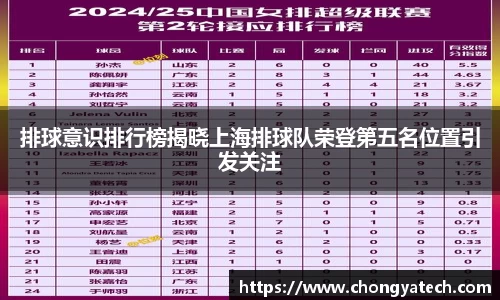 排球意识排行榜揭晓上海排球队荣登第五名位置引发关注